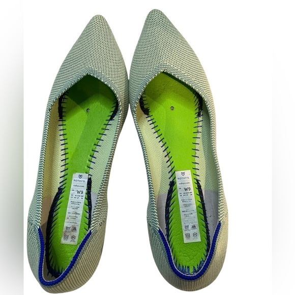 Rothy’s The Point Special Edition Mint Green Sz 9 Knit Flats - Picture 10 of 10